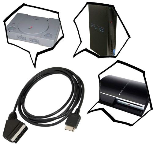 INECK® RGB péritel Câble USB pour Sony Playstation PS1 / PS2 / PS3 TV câble AV pour console européenne PAL État correct reconditionné disponible sur Fnac