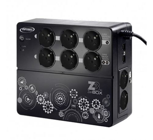 INFOSEC Z3 ZenBox EX 1000 - Onduleur - CA 220/230/240 V - 1000 VA - connecteurs de sortie : 8 État correct reconditionné disponible sur Fnac