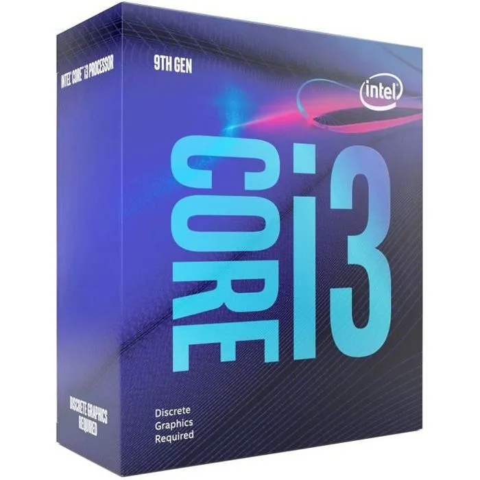 INTEL Processeur Core i3 i3-9100F Quad-core - 360 GHz Pack - 6 Mo Cache - 420 GHz Vitesse Reconditionné - 57,98 € INTEL Processeur Core i3 i3-9100F Quad-core - 360 GHz Pack - 6 Mo Cache - 420 GHz Vitesse Reconditionné Intel reconditionné disponible sur Cdiscount Seconde Vie