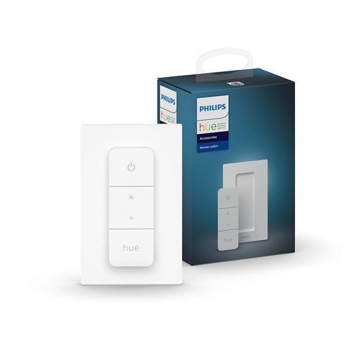 Interrupteur intelligent de lumière Philips Hue Dimmer Switch Blanc État correct Philips Hue reconditionné disponible sur Fnac