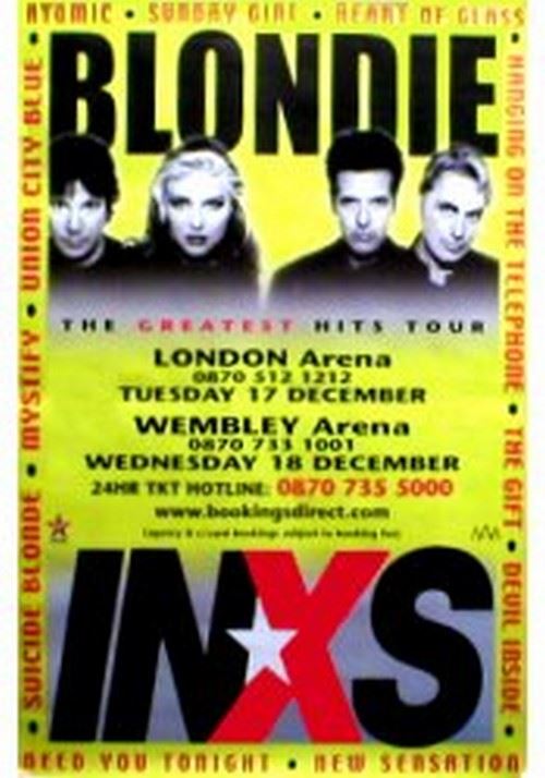 INXS - BLONDIE - 100x150 cm - AFFICHE / POSTER État correct N/A reconditionné disponible sur Fnac