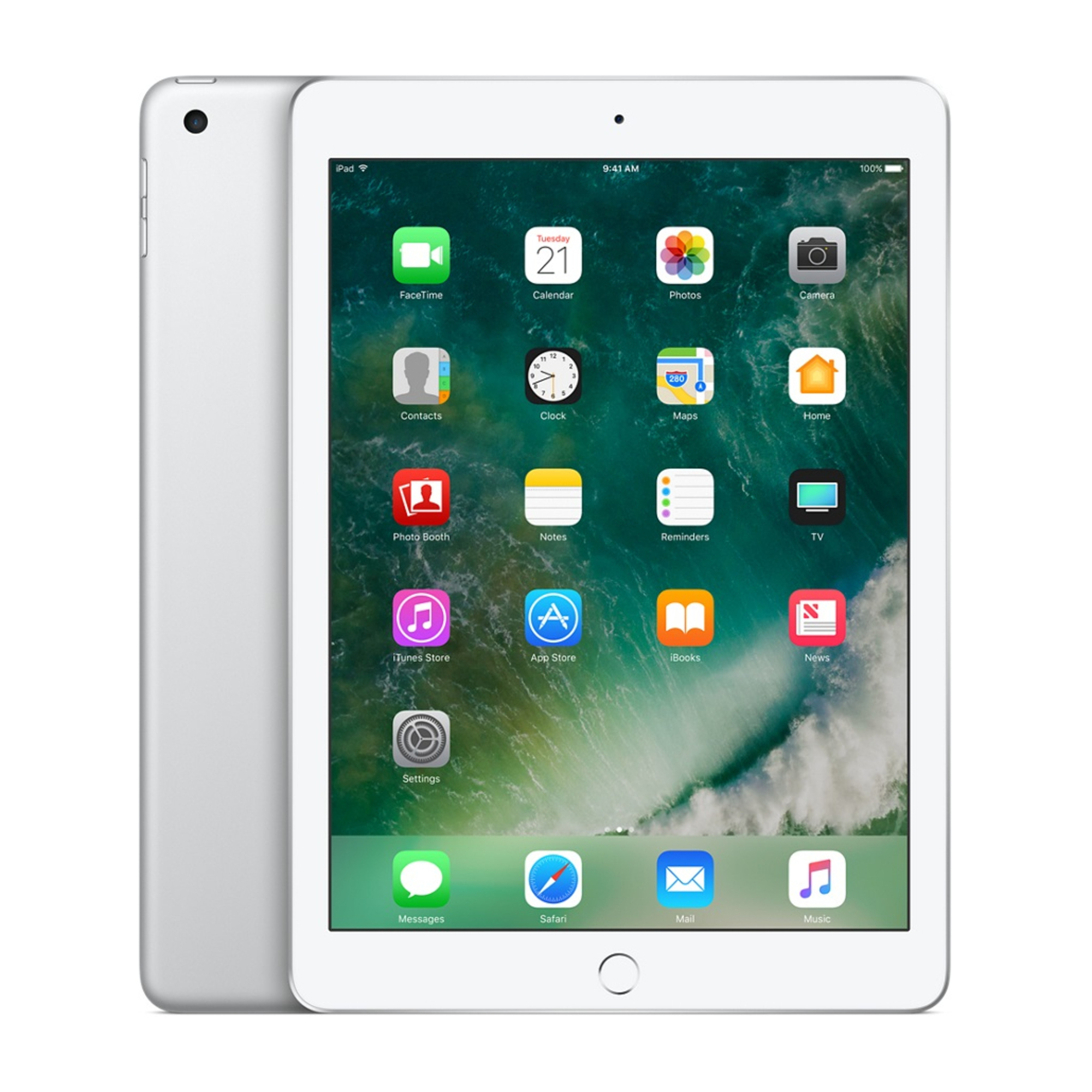 iPad 5 128 Go 24,6 cm (9.7 ) Wi-Fi 5 (802.11ac) iOS 10 Argent - Excellent état Parfait état Apple reconditionné disponible sur Pixmania