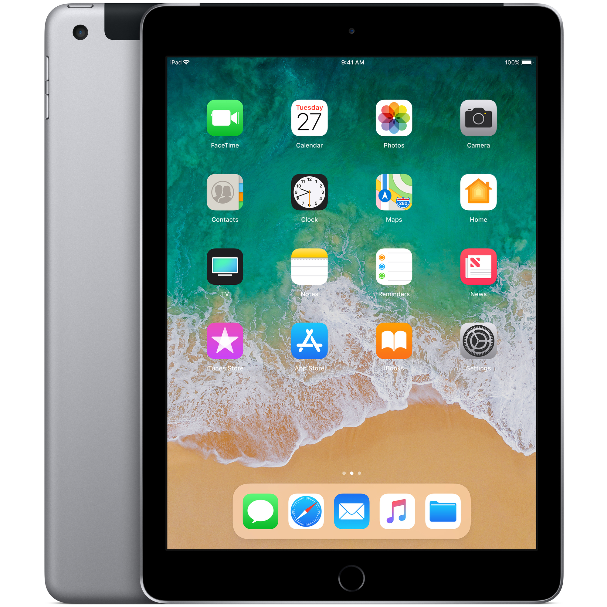 iPad 6 4G LTE 128 Go 24,6 cm (9.7 ) Wi-Fi 5 (802.11ac) iOS 11, Gris - Excellent état Parfait état Apple reconditionné disponible sur Pixmania