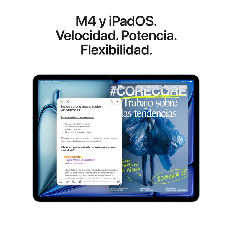 iPad Air M4 (13 ) 2026 5G 1 To, Gris sidéral - Excellent état Parfait état Apple reconditionné photo 3 | Dero