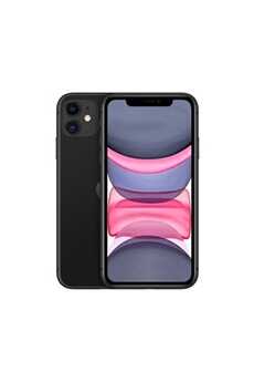 iPhone 11 - 4G smartphone - double SIM / Mémoire interne 64 Go - Ecran LCD - 6.1" - 1792 x 828 pixels - 2x caméras arrière 12 MP, 12 MP - front Très bon état Apple reconditionné disponible sur Darty