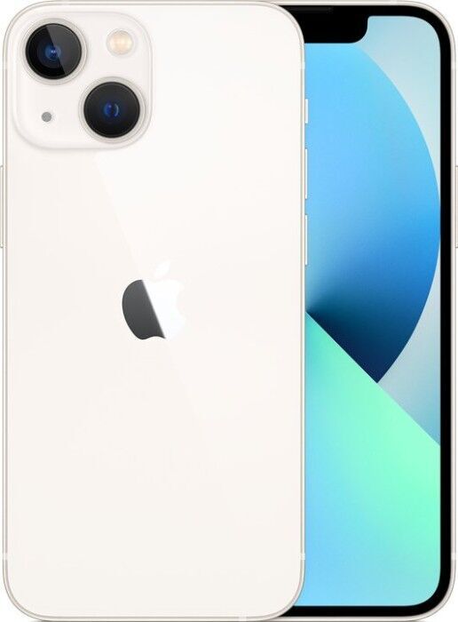 iPhone 13 Mini 128 GB Dual-SIM (eSIM, Nano-SIM) Lumière stellaire Bon état Apple reconditionné disponible sur Refurbed | Dero