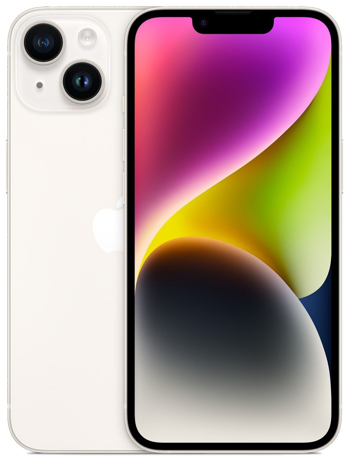 iPhone 14 512 GB Dual-SIM (eSIM, Nano-SIM) Lumière stellaire Parfait état Apple reconditionné disponible sur Refurbed | Dero