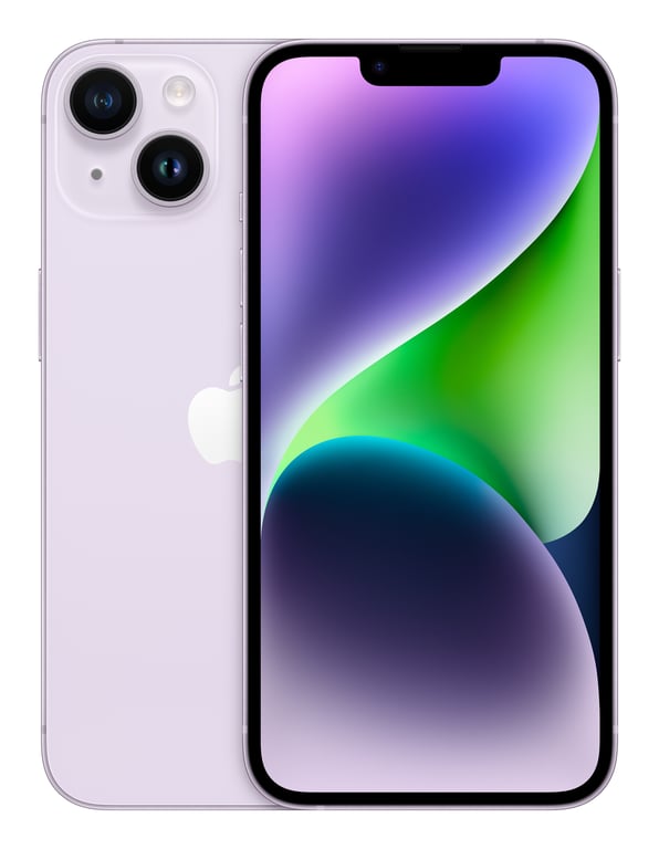iPhone 14 (5G) 128 Go, Mauve, Débloqué [eSim] - Très bon état Très bon état Apple reconditionné disponible sur Pixmania