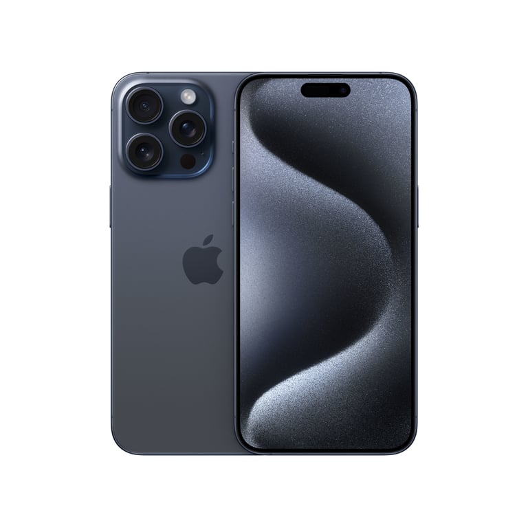 iPhone 15 Pro Max (5G) 256 Go, Titane bleu, Débloqué - Excellent état Parfait état Apple reconditionné disponible sur Pixmania