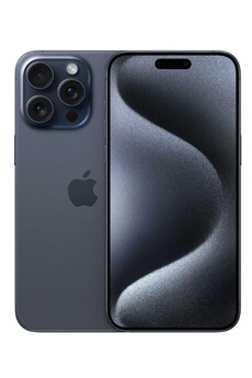 iPhone 15 Pro Max 6,7" 256 Go Titane bleu Reconditionné avec Batterie neuve Très bon état Apple reconditionné disponible sur Darty