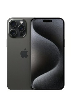 iPhone 15 Pro Max 6,7" 256 Go Titane noir Reconditionné avec Batterie neuve Bon état Apple reconditionné disponible sur Darty