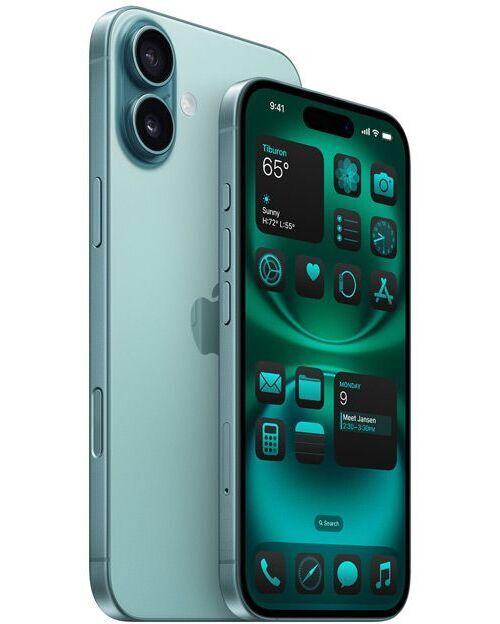 iPhone 16 128 GB Dual-SIM (2 x Nano-SIM) Bleu sarcelle Parfait état Apple reconditionné disponible sur Refurbed | Dero