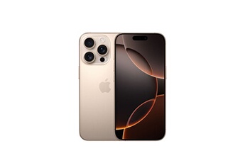 iPhone 16 Pro 6,3" 5G 128 Go e-SIM Titane Sable Bon état Apple reconditionné disponible sur Darty