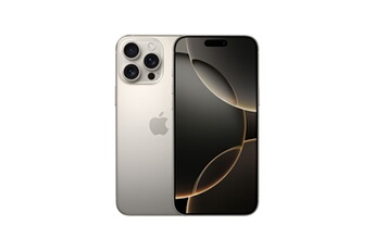 iPhone 16 Pro Max 256Go Titane Naturel Bon état Apple reconditionné disponible sur Darty