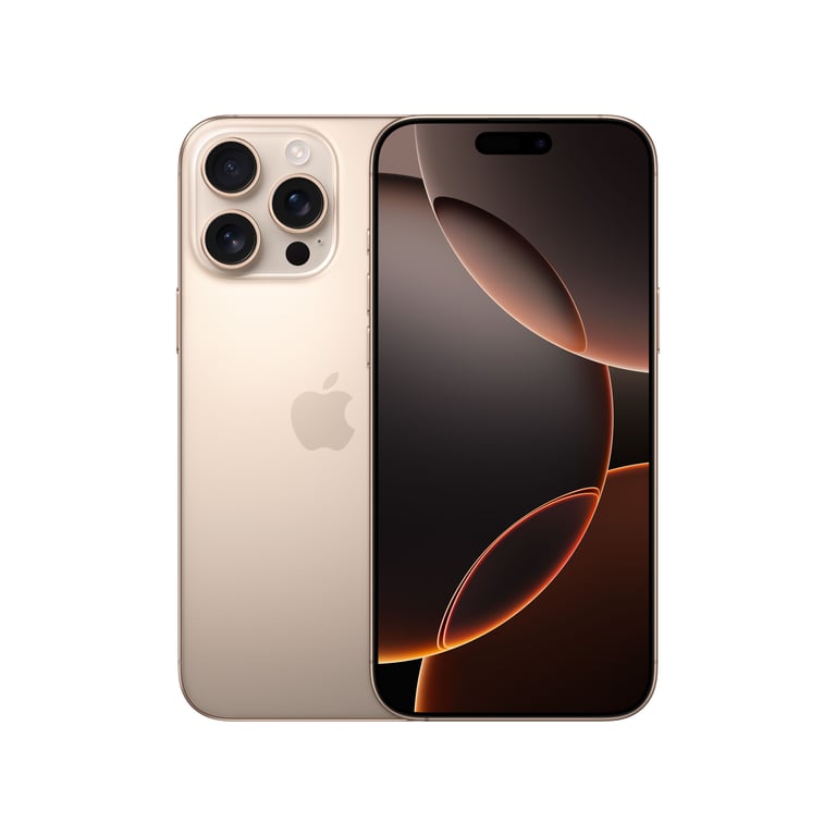 iPhone 16 Pro Max (5G) 1 To, Titane Sable - Très bon état Très bon état Apple reconditionné disponible sur Pixmania