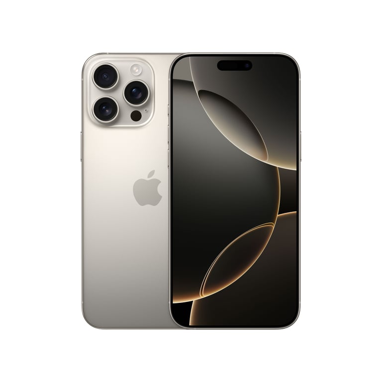 iPhone 16 Pro Max (5G) 256 Go, Titane Naturel, Débloqué - Bon état Bon état Apple reconditionné disponible sur Pixmania