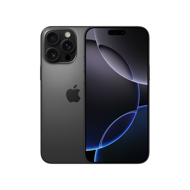 iPhone 16 Pro Max (5G) 256 Go, Titane Noir, Débloqué - Bon état Bon état Apple reconditionné disponible sur Pixmania