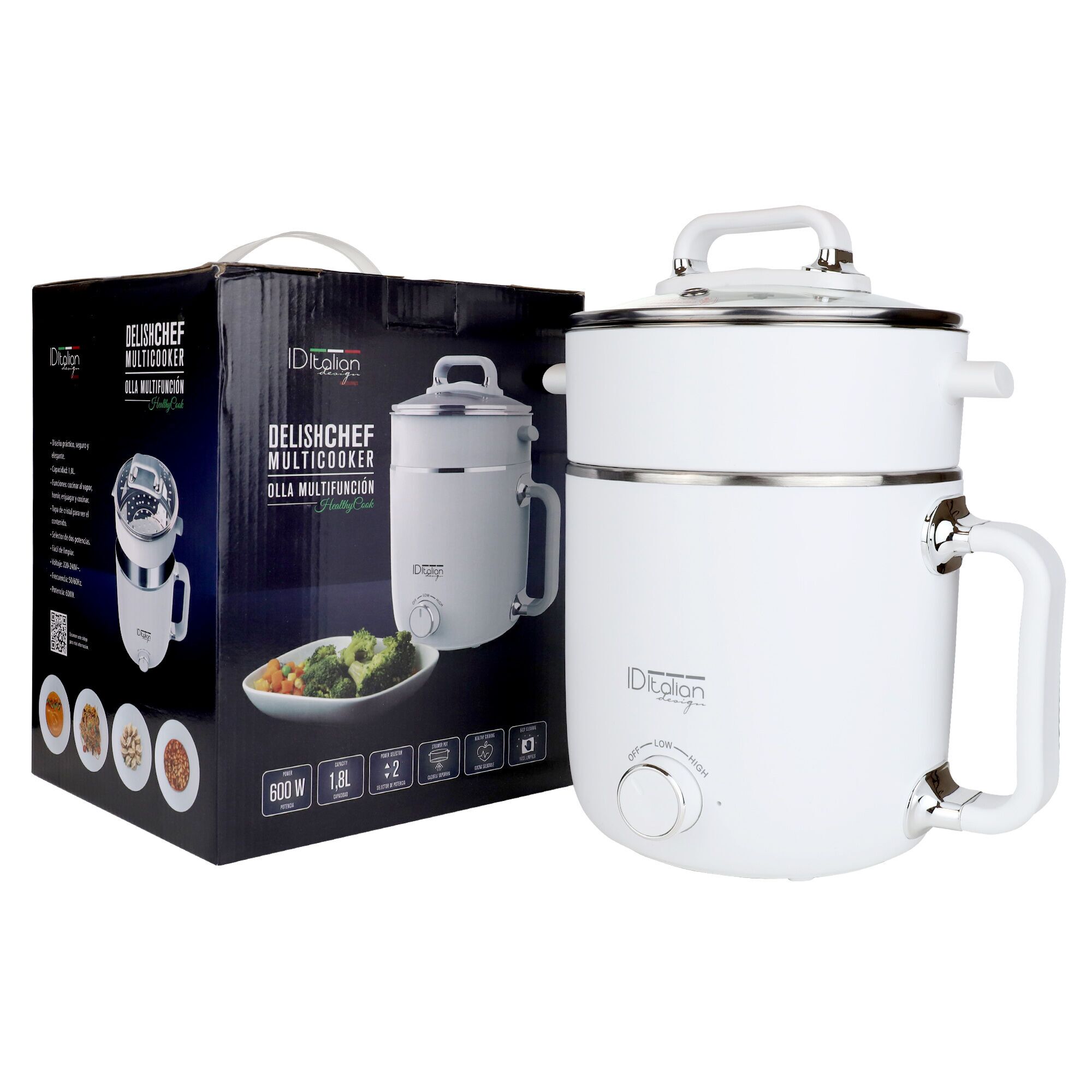 Italian Design DelishChef Multicuiseur blanc Parfait état N/A reconditionné disponible sur Refurbed | Dero