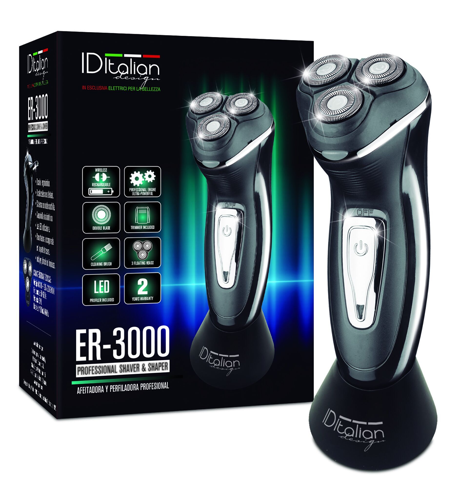 Italian Design ER-3000 Rasoir professionnel noir Parfait état N/A reconditionné disponible sur Refurbed | Dero