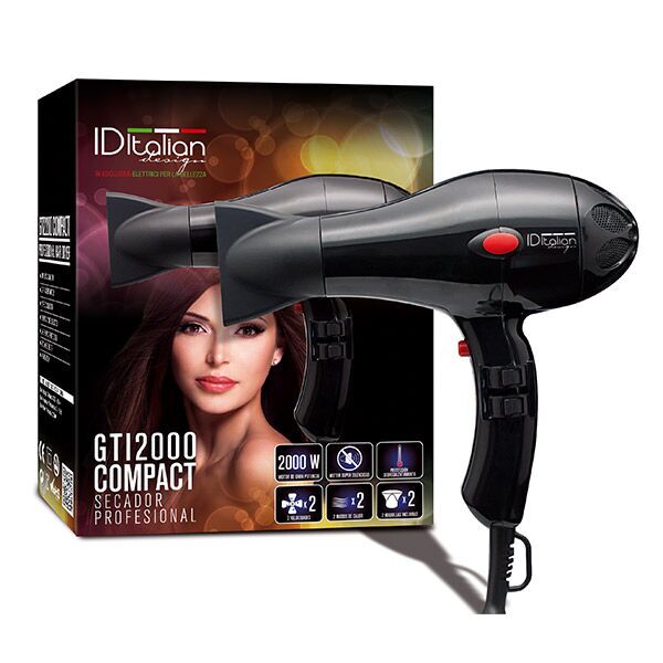 Italian Design GTI 2000 Compact Sèche-cheveux noir Parfait état N/A reconditionné disponible sur Refurbed | Dero