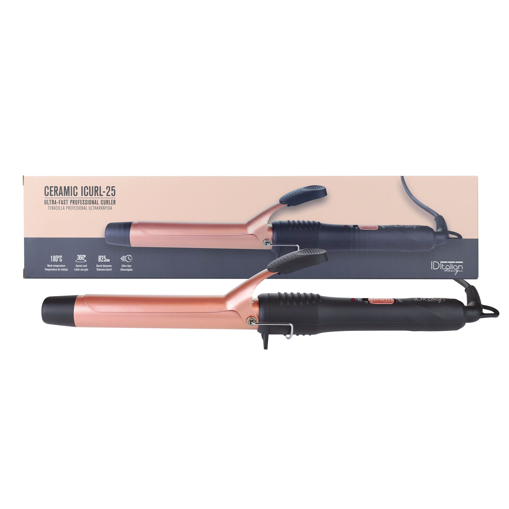 Italian Design Icurl Professional fer à boucler de 25 mm noir Parfait état N/A reconditionné disponible sur Refurbed | Dero