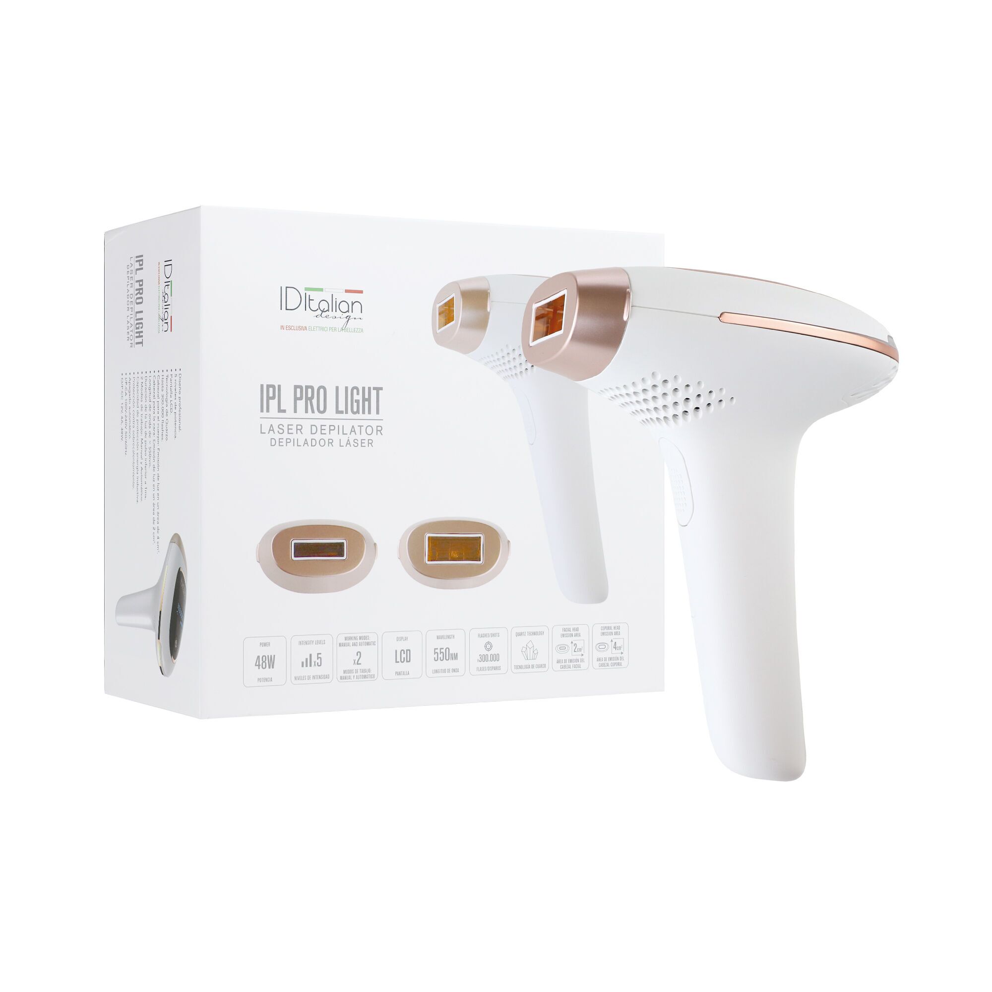 Italian Design IPS Pro Light Épilateur blanc Parfait état N/A reconditionné disponible sur Refurbed | Dero
