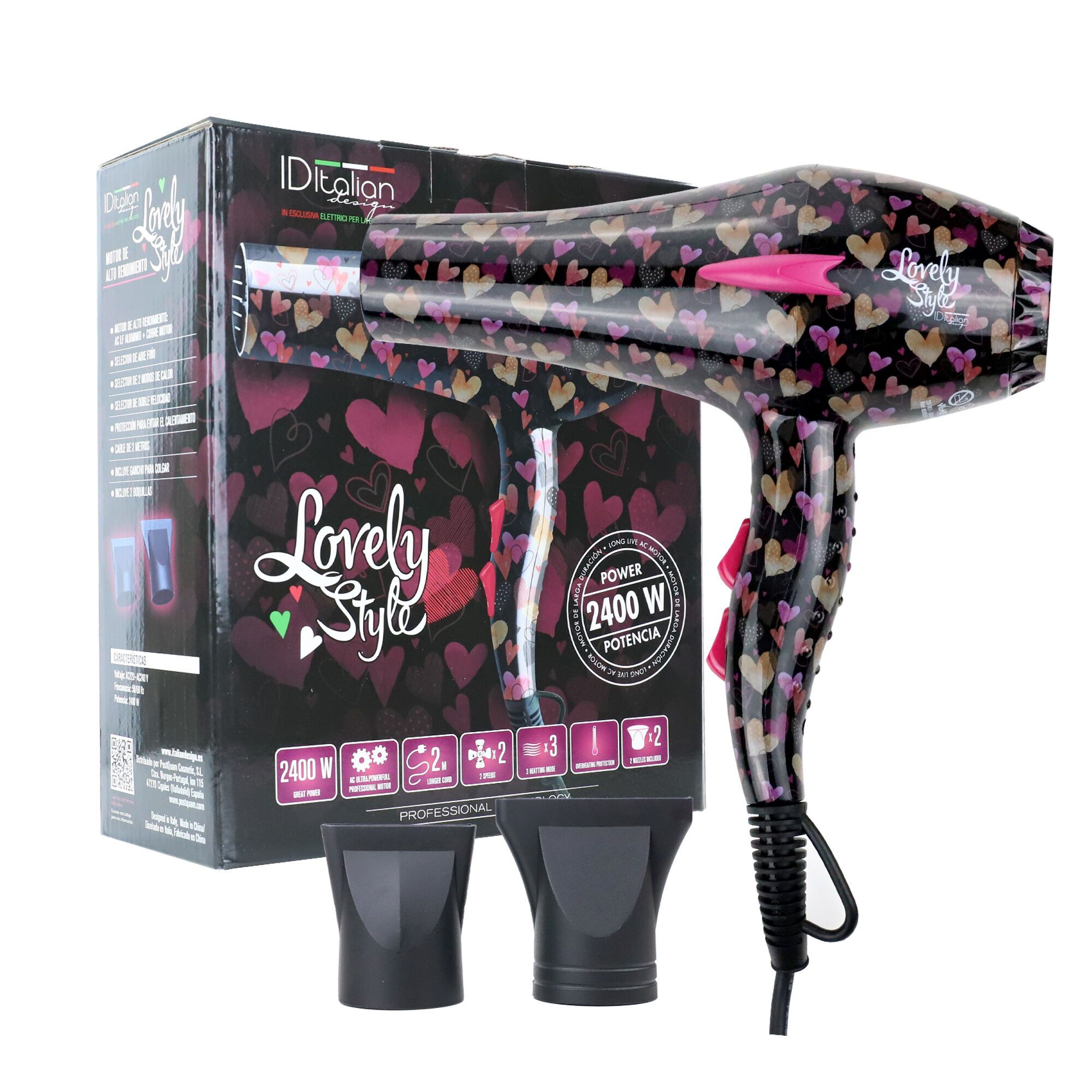 Italian Design Lovely Style 2400 Sèche-cheveux noir Parfait état N/A reconditionné disponible sur Refurbed | Dero