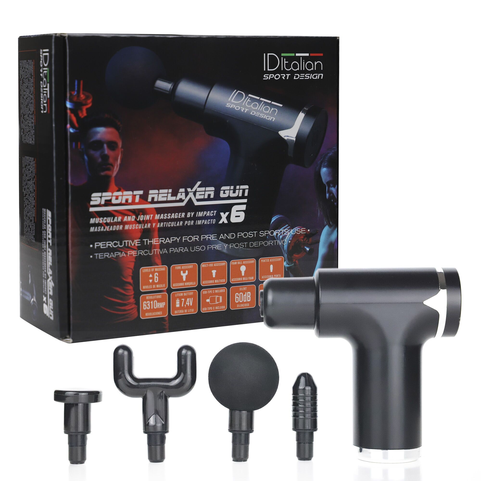 Italian Design Pistolet de massage noir Parfait état N/A reconditionné disponible sur Refurbed | Dero