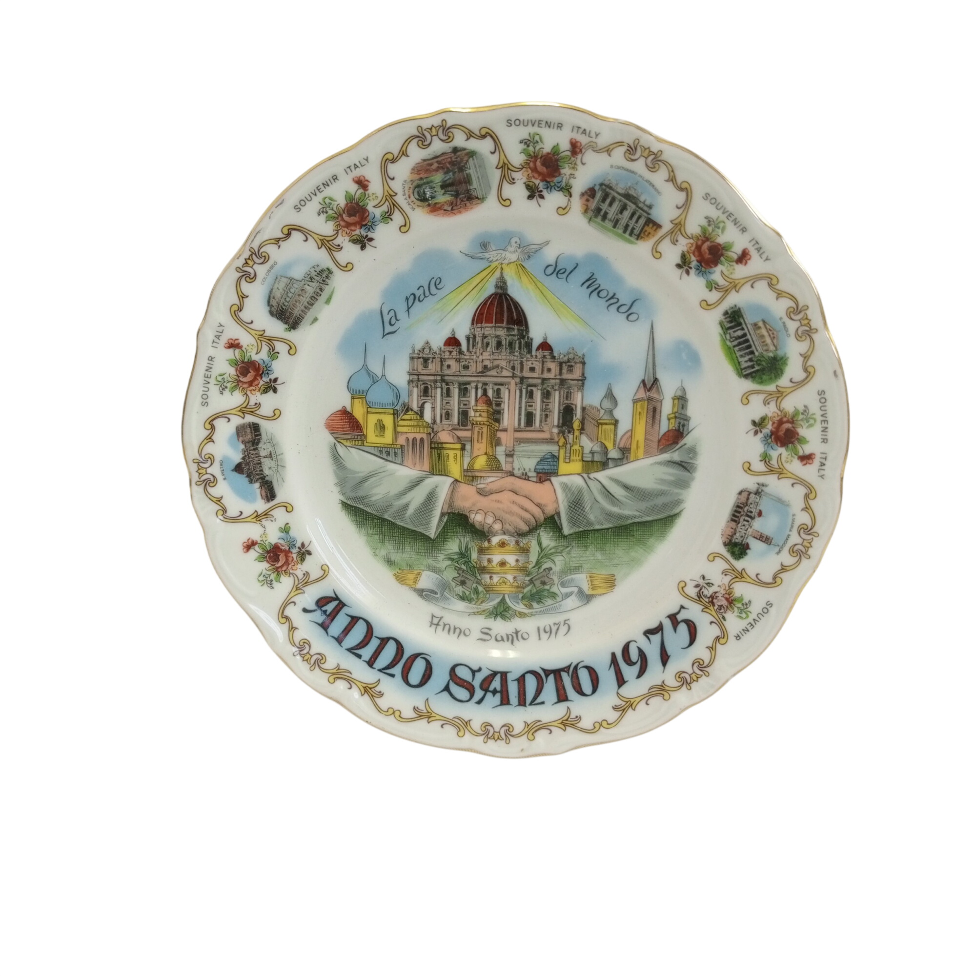 Italy Vatican assiette commémorative État correct reconditionné disponible sur Label Emmaüs
