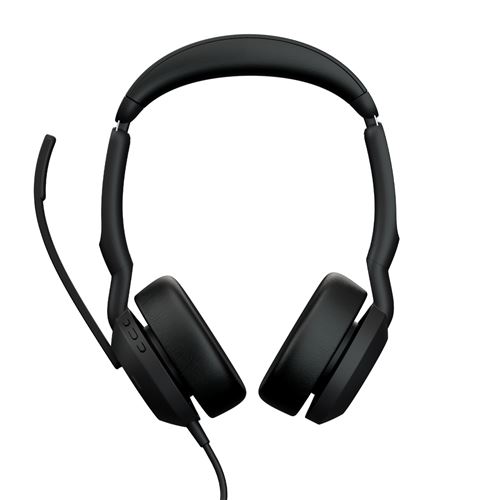 Jabra Evolve2 50 UC Stereo - Micro-casque - sur-oreille - Bluetooth - filaire - Suppresseur de bruit actif - USB-A - noir - certifié Zoom, Cisco Webex Certified, Optimisé pour la CU, Optimisé pour Google Meet, Optimisé pour Microsoft Teams, Certifié État correct N/A reconditionné disponible sur Fnac