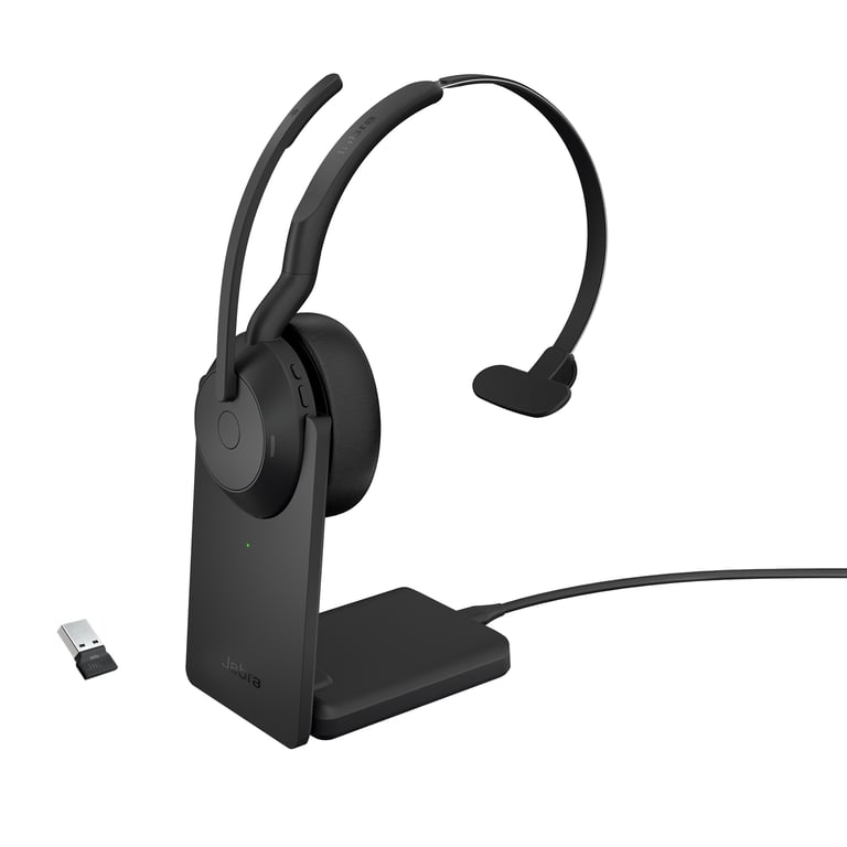 Jabra Evolve2 55 Casque Sans fil Arceau Bureau/Centre d'appels USB Type-C Bluetooth - Excellent état Parfait état Jabra reconditionné disponible sur Pixmania
