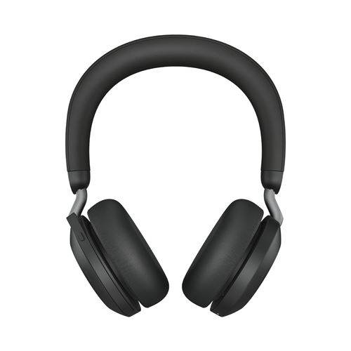 Jabra Evolve2 75 - Micro-casque - sur-oreille - Bluetooth - sans fil - Suppresseur de bruit actif - USB-A - isolation acoustique - noir - Optimisé pour la CU État correct N/A reconditionné disponible sur Fnac