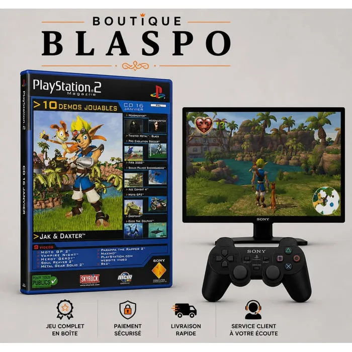 Jak and Daxter + 10 Jeux Jouables Démo PS2 PlayStation 2 PAL Compilation Démonstration refurbished reconditionné disponible sur Cdiscount Seconde Vie