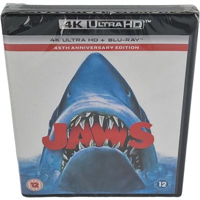 Jaws 4K Ultra HD + Blu-ray Les dents de la mer Édition 45e anniversaire Zone Libre État correct - 63,28 € Jaws 4K Ultra HD + Blu-ray Les dents de la mer Édition 45e anniversaire Zone Libre État correct reconditionné disponible sur Fnac