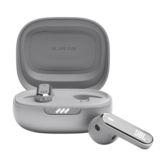 JBL LIVE FLEX Casque Sans fil Ecouteurs Musique Bluetooth Argent - Très bon état Très bon état reconditionné disponible sur Pixmania