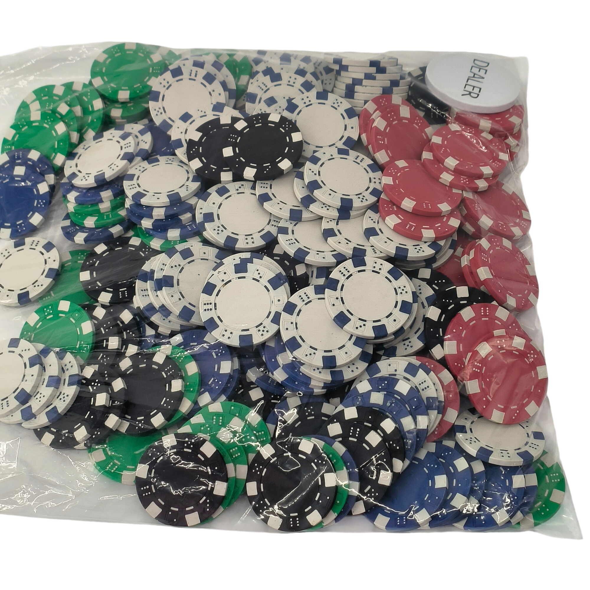 Acheter Jetons de Poker-vrac-224 pièces (vert, noir, rouge, bleu et blanc)- à partir de 6 ans Très bon état - 10,00 € Jetons de Poker-vrac-224 pièces (vert, noir, rouge, bleu et blanc)- à partir de 6 ans Très bon état reconditionné disponible sur Label Emmaüs