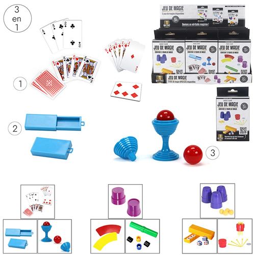 Acheter jeu 3 tours de magie célèbre - Modèle aléatoire - Coloris : Multicolore - MG3373 État correct - 16,00 € jeu 3 tours de magie célèbre - Modèle aléatoire - Coloris : Multicolore - MG3373 État correct N/A reconditionné disponible sur Fnac