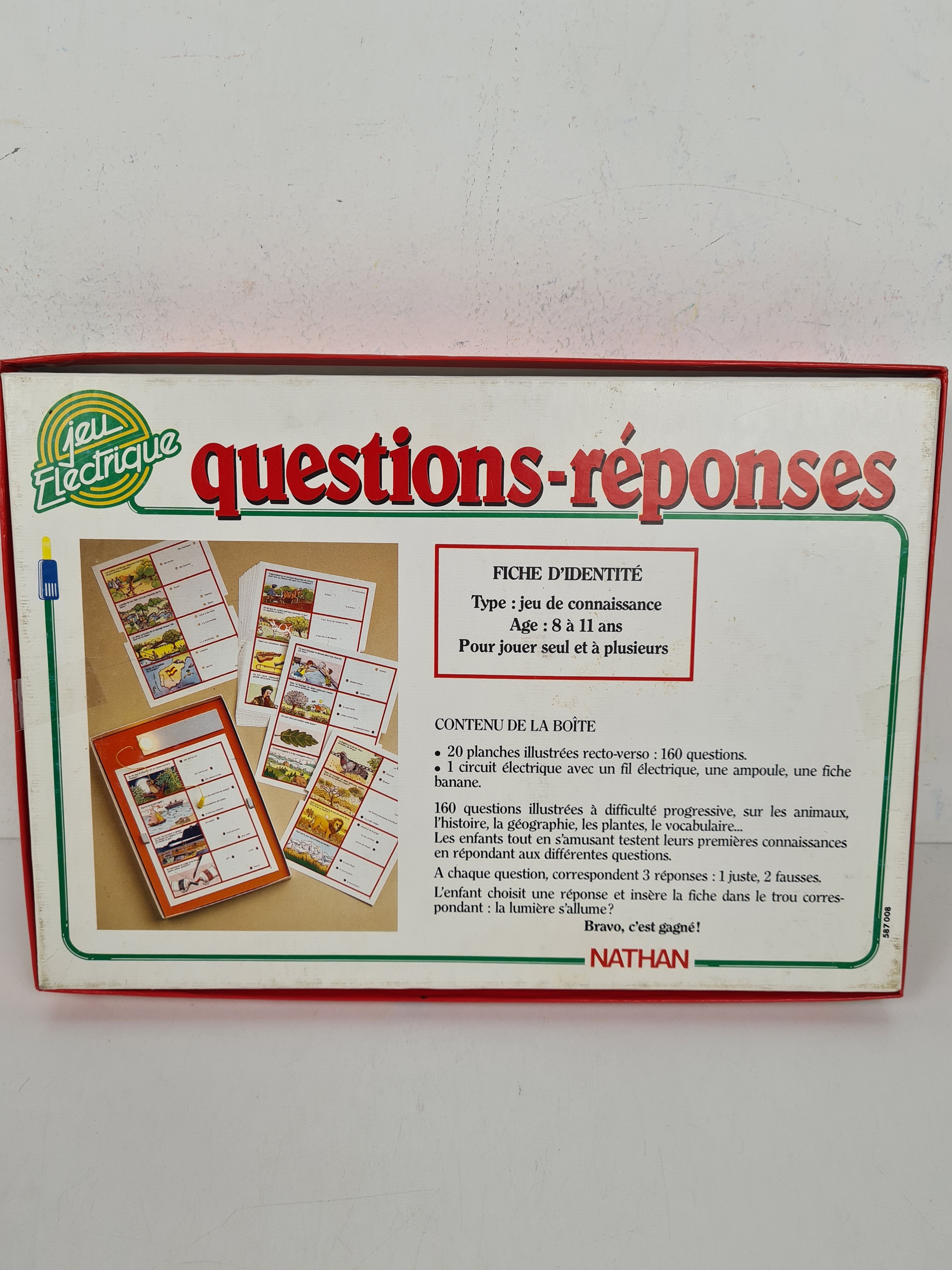 Voir photo 9 de Jeu ancien - Jeu Electrique questions et réponses - Nathan - 8 ans+ Jeu ancien - Jeu Electrique questions et réponses - Nathan - 8 ans+ Bon état reconditionné photo 9