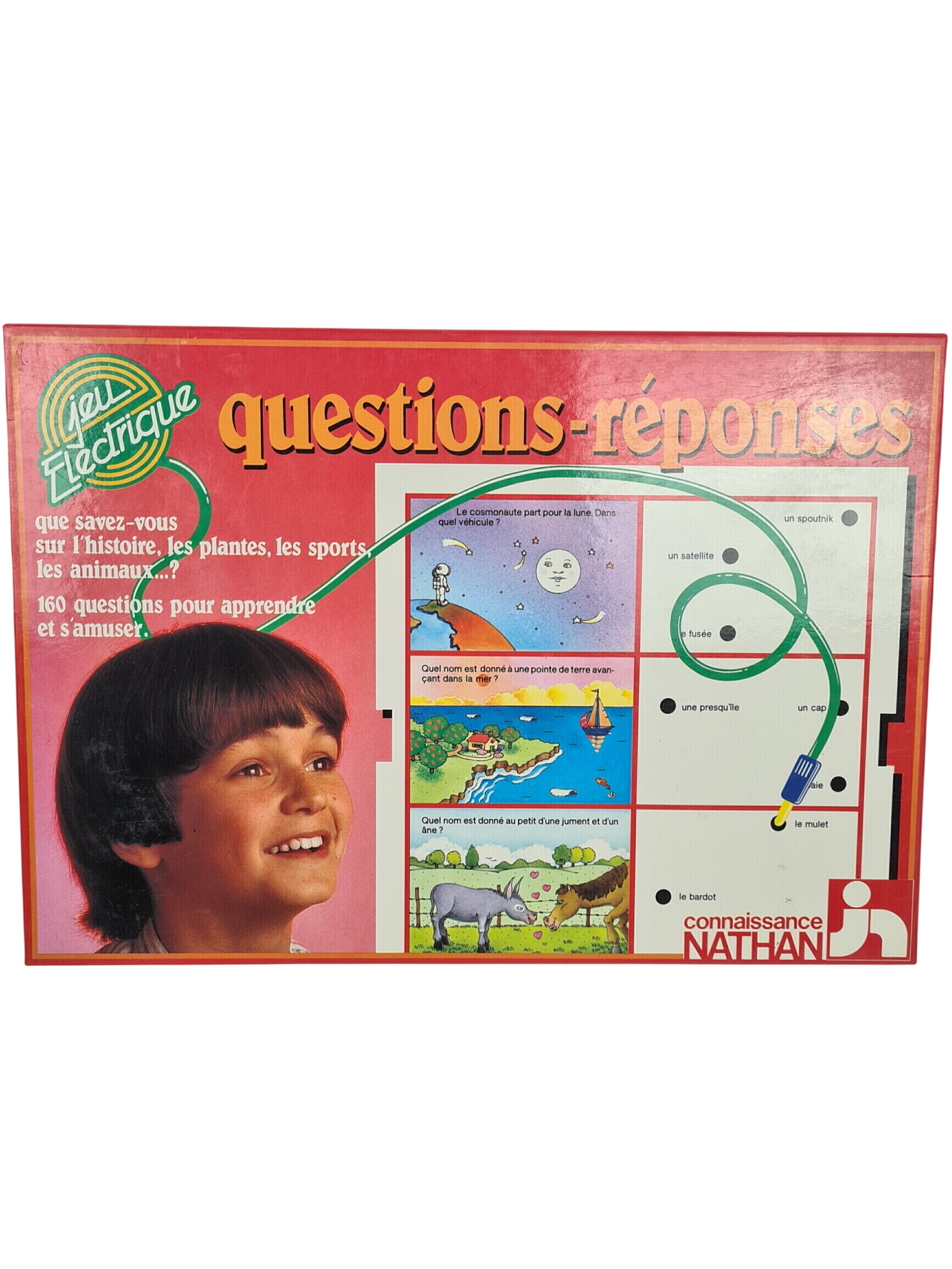 Jeu ancien - Jeu Electrique questions et réponses - Nathan - 8 ans+ Bon état - 12,00 € Jeu ancien - Jeu Electrique questions et réponses - Nathan - 8 ans+ Bon état reconditionné disponible sur Label Emmaüs