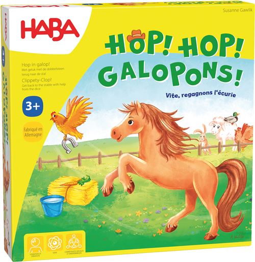 Acheter Jeu classique Haba Hop ! Hop ! Galopons ! État correct - 11,00 € Jeu classique Haba Hop ! Hop ! Galopons ! État correct Haba reconditionné disponible sur Fnac