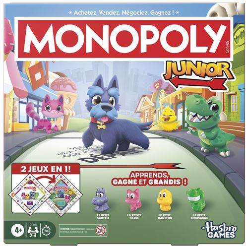 Jeu classique Hasbro Monopoly Junior État correct Hasbro reconditionné disponible sur Fnac