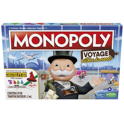 Jeu classique Hasbro Monopoly Voyage Autour Du Monde État correct Hasbro Gaming reconditionné disponible sur Fnac