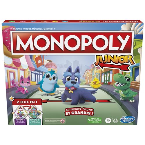 Jeu classique Monopoly Junior État correct Monopoly reconditionné disponible sur Fnac
