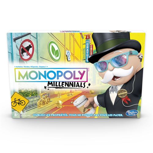 Jeu classique Monopoly Millennials État correct - 11,00 € Jeu classique Monopoly Millennials État correct Monopoly reconditionné disponible sur Fnac