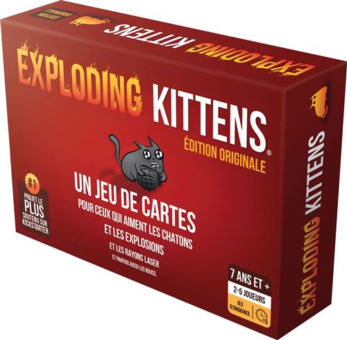 Acheter Jeu d'ambiance Asmodée Exploding Kittens État correct - 11,00 € Jeu d'ambiance Asmodée Exploding Kittens État correct reconditionné disponible sur Fnac