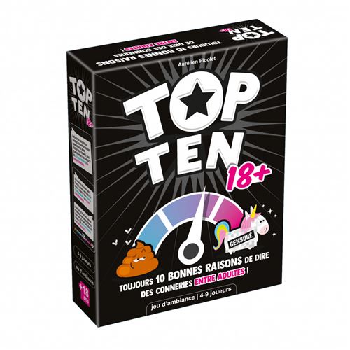 Jeu d’ambiance Asmodee Top Ten 18+ État correct Asmodee reconditionné disponible sur Fnac