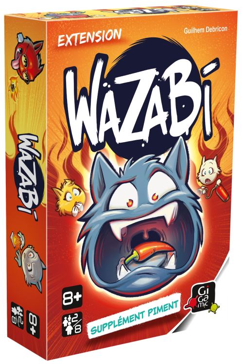 Jeu d'ambiance Gigamic Wazabi Extension Supplément Piment État correct Gigamic reconditionné disponible sur Fnac