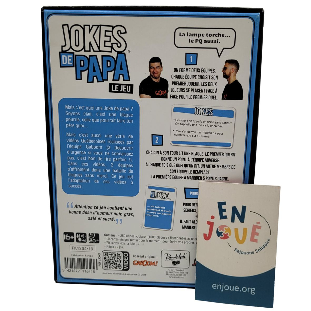 Voir photo 3 de Jeu d’ambiance -Jokes de papa - Gigamic - Dès 16 ans. Jeu d’ambiance -Jokes de papa - Gigamic - Dès 16 ans. Très bon état reconditionné photo 3