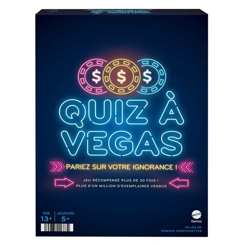 Jeu d'ambiance Mattel Quiz à Vegas État correct Mattel reconditionné disponible sur Fnac
