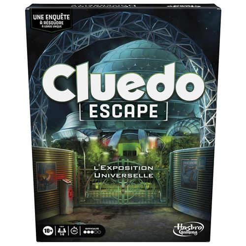 Jeu d'enquête Hasbro Gaming Cluedo Escape L'exposition universelle État correct - 19,08 € Jeu d'enquête Hasbro Gaming Cluedo Escape L'exposition universelle État correct reconditionné disponible sur Fnac